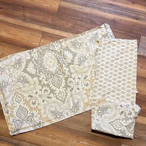 Echo Beige and Taupe Paisley King Pillowcase Set